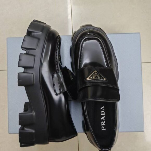 Prada Glossy Black Women's Loafers - Picture 3 of 6